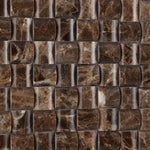 Load image into Gallery viewer, Emperador Dark 3D Pillow Polished Mosaic Tile Stone Tilezz