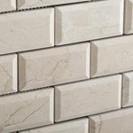 Load image into Gallery viewer, Crema Marfil 2x4 Beveled Polished Brick Mosaic Tile Stone Tilezz