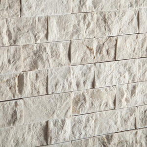 Crema Marfil 1x2 Split Faced Brick Mosaic Tile Stone Tilezz 