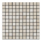 Load image into Gallery viewer, Crema Marfil 1x1 Tumbled Mosaic Tile Stone Tilezz 

