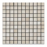 Load image into Gallery viewer, Crema Marfil 1x1 Tumbled Mosaic Tile Stone Tilezz