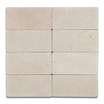 Load image into Gallery viewer, Crema Marfil 3x6 Tumbled Subway Tile Stone Tilezz 
