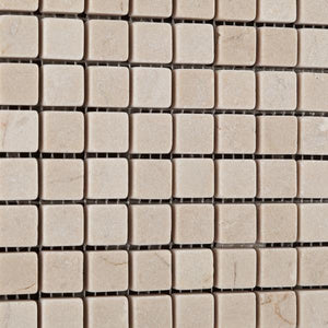 Crema Marfil 5/8 x 5/8 Tumbled Mosaic Tile Stone Tilezz 