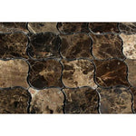 Load image into Gallery viewer, Emperador Dark Polished Lantern Arabesque Mosaic Tile Stone Tilezz
