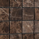 Load image into Gallery viewer, Emperador Dark 2x2 Tumbled Mosaic Tile Stone Tilezz 
