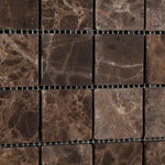 Load image into Gallery viewer, Emperador Dark 2x2 Tumbled Mosaic Tile Stone Tilezz
