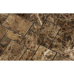 Load image into Gallery viewer, Emperador Dark Polished Mini Versailles Pattern Mosaic Tile Stone Tilezz 
