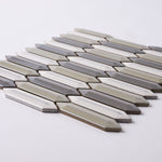 Load image into Gallery viewer, Simple Paris Blend Beveled Picket Ceramic Mosaic Glossy Tilezz