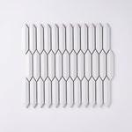 Load image into Gallery viewer, Simple White Beveled Picket Ceramic Mosaic Tilezz