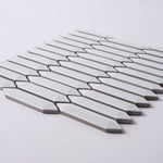 Load image into Gallery viewer, Simple White Beveled Picket Ceramic Mosaic Tilezz