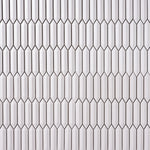 Load image into Gallery viewer, Simple White Beveled Picket Ceramic Mosaic Tilezz