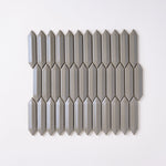 Load image into Gallery viewer, Simple Soft Gray Beveled Picket Ceramic Mosaic Glossy Tilezz
