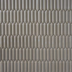 Load image into Gallery viewer, Simple Soft Gray Beveled Picket Ceramic Mosaic Glossy Tilezz
