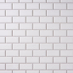 Load image into Gallery viewer, Simple White 2x4 Beveled Ceramic Mosaic Glossy Tilezz