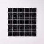 Load image into Gallery viewer, Simple Black 1x1 Square Ceramic Mosaic Matte Tilezz