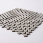 Load image into Gallery viewer, Simple Gray Penny Round Ceramic Mosaic Tilezz