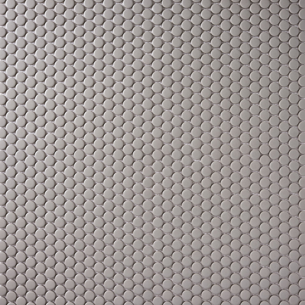 Simple Gray Penny Round Ceramic Mosaic Tilezz 