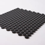 Load image into Gallery viewer, Simple Black Penny Round Ceramic Mosaic Tilezz