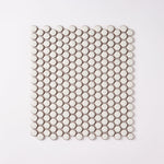 Load image into Gallery viewer, Simple Pearl White Penny Round Ceramic Mosaic Glossy Tilezz