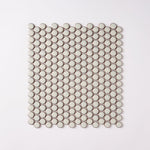Load image into Gallery viewer, Simple Cream Penny Round Ceramic Mosaic Glossy Tilezz