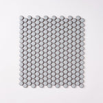 Load image into Gallery viewer, Simple Mint Green Penny Round Ceramic Mosaic Glossy Tilezz