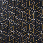 Load image into Gallery viewer, Glam Nero Marquina + Gold Brass Melbourne Mosaic Tilezz