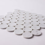 Load image into Gallery viewer, Glam White Statuary Large Penny Round Mosaic Tilezz