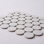 Load image into Gallery viewer, Simple White Large Penny Round Ceramic Mosaic Tilezz