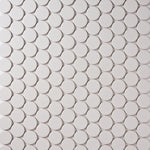 Load image into Gallery viewer, Simple White Large Penny Round Ceramic Mosaic Tilezz 

