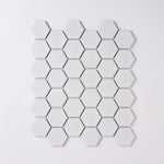 Load image into Gallery viewer, Simple White 2" Hexagon Ceramic Mosaic Matte Flooring Tilezz