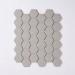 Load image into Gallery viewer, Simple Gray 2" Hexagon Ceramic Mosaic Matte Tilezz