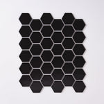 Load image into Gallery viewer, Simple Black 2" Hexagon Ceramic Mosaic Matte Tilezz