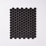 Load image into Gallery viewer, Simple Black 1&quot; Hexagon Ceramic Mosaic Matte Tilezz 
