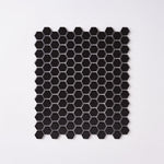 Load image into Gallery viewer, Simple Black 1" Hexagon Ceramic Mosaic Matte Tilezz