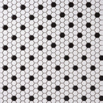 Load image into Gallery viewer, Simple White and Black Hexagon Ceramic Mosaic Matte Tilezz