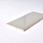 Load image into Gallery viewer, Timeless Soft Gray 4x10 Beveled Ceramic Tile Glossy Flooring Tilezz