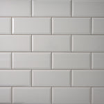 Load image into Gallery viewer, Timeless Soft Gray 4x10 Beveled Ceramic Tile Glossy Flooring Tilezz