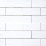 Load image into Gallery viewer, Timeless Ice White Wavy 4x10 Ceramic Tile Tilezz