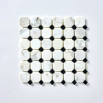 Load image into Gallery viewer, Calacatta Gold &amp; Black Octagon Marble Mosaic Stone Tilezz 

