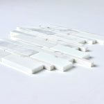 Load image into Gallery viewer, Calacatta Gold Manhattan Marble Mosaic Flooring Tilezz