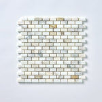Load image into Gallery viewer, Calacatta Gold Baby Brick Marble Mosaic Flooring Tilezz 
