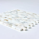 Load image into Gallery viewer, Calacatta Gold Baby Brick Marble Mosaic Flooring Tilezz