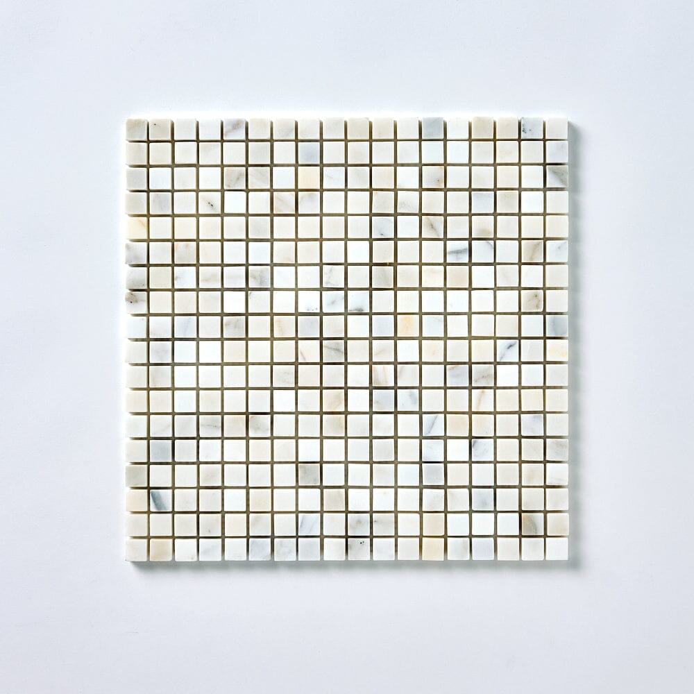 Calacatta Gold 5/8x5/8 Marble Mosaic Flooring Tilezz 