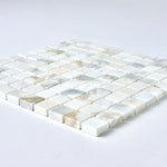 Load image into Gallery viewer, Calacatta Gold 1x1 Marble Mosaic Tile Flooring Tilezz