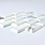 Load image into Gallery viewer, Calacatta Gold 2x4 Beveled Marble Mosaic Flooring Tilezz