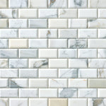 Load image into Gallery viewer, Calacatta Gold 2x4 Beveled Marble Mosaic Flooring Tilezz