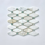Load image into Gallery viewer, Calacatta Gold &amp; Green Octave Marble Mosaic Stone Tilezz 
