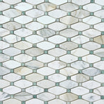 Load image into Gallery viewer, Calacatta Gold & Green Octave Marble Mosaic Stone Tilezz