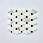 Load image into Gallery viewer, Calacatta Gold & Black Octave Marble Mosaic Stone Tilezz