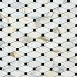 Load image into Gallery viewer, Calacatta Gold &amp; Black Octave Marble Mosaic Stone Tilezz 
